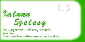 kalman szelesy business card